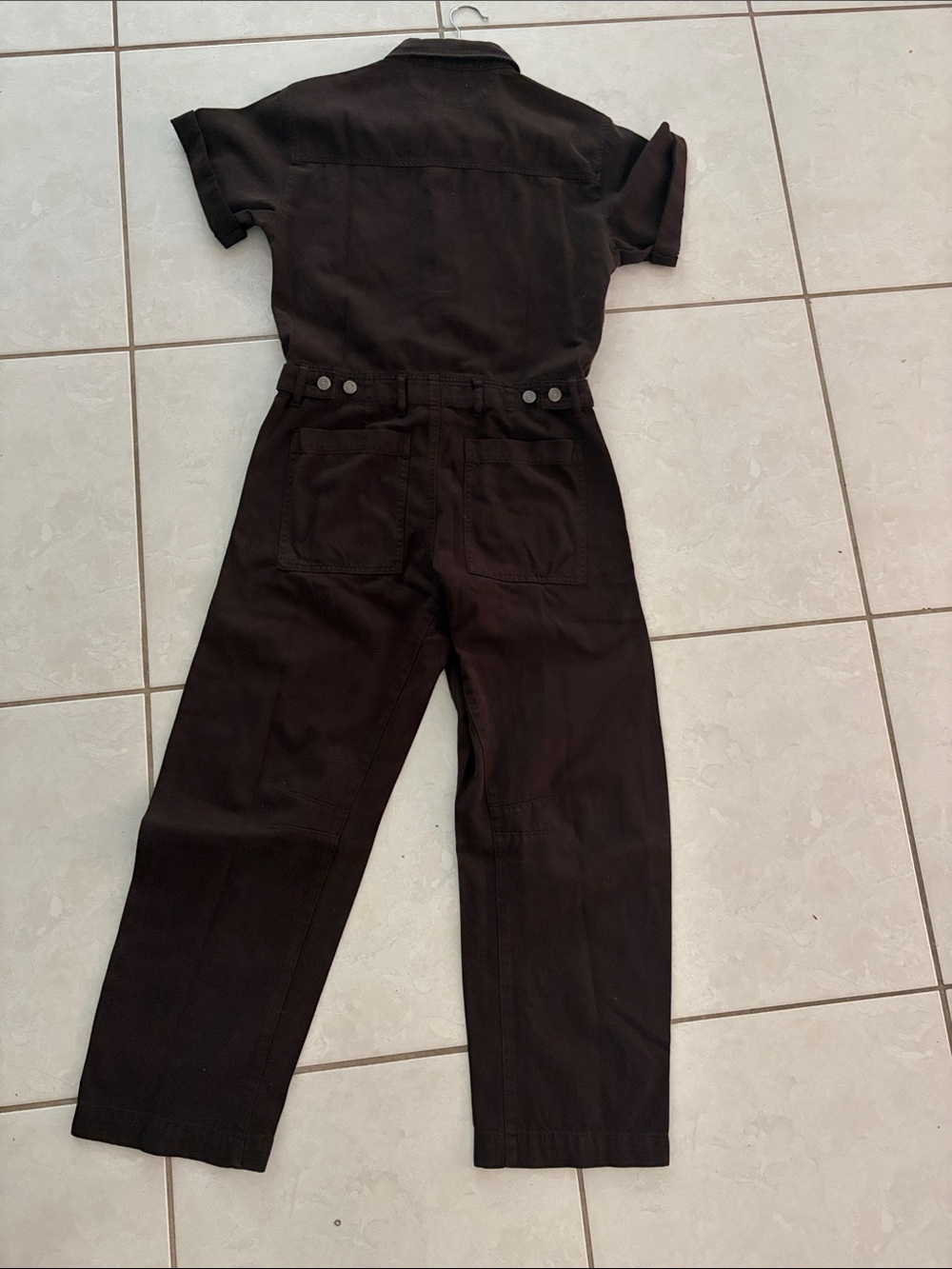pistola Dark Brown Short-Sleeve Utility Jumpsuit - Picture 11 of 16